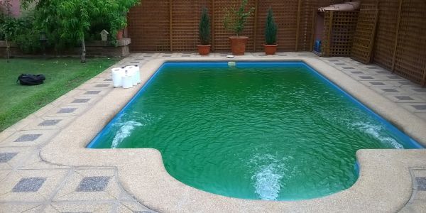 Recuperación de piscina verde